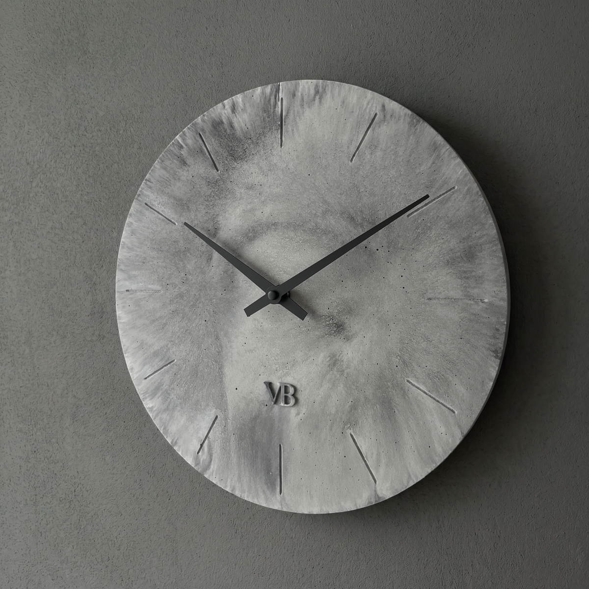 Betonwanduhr – Cendre