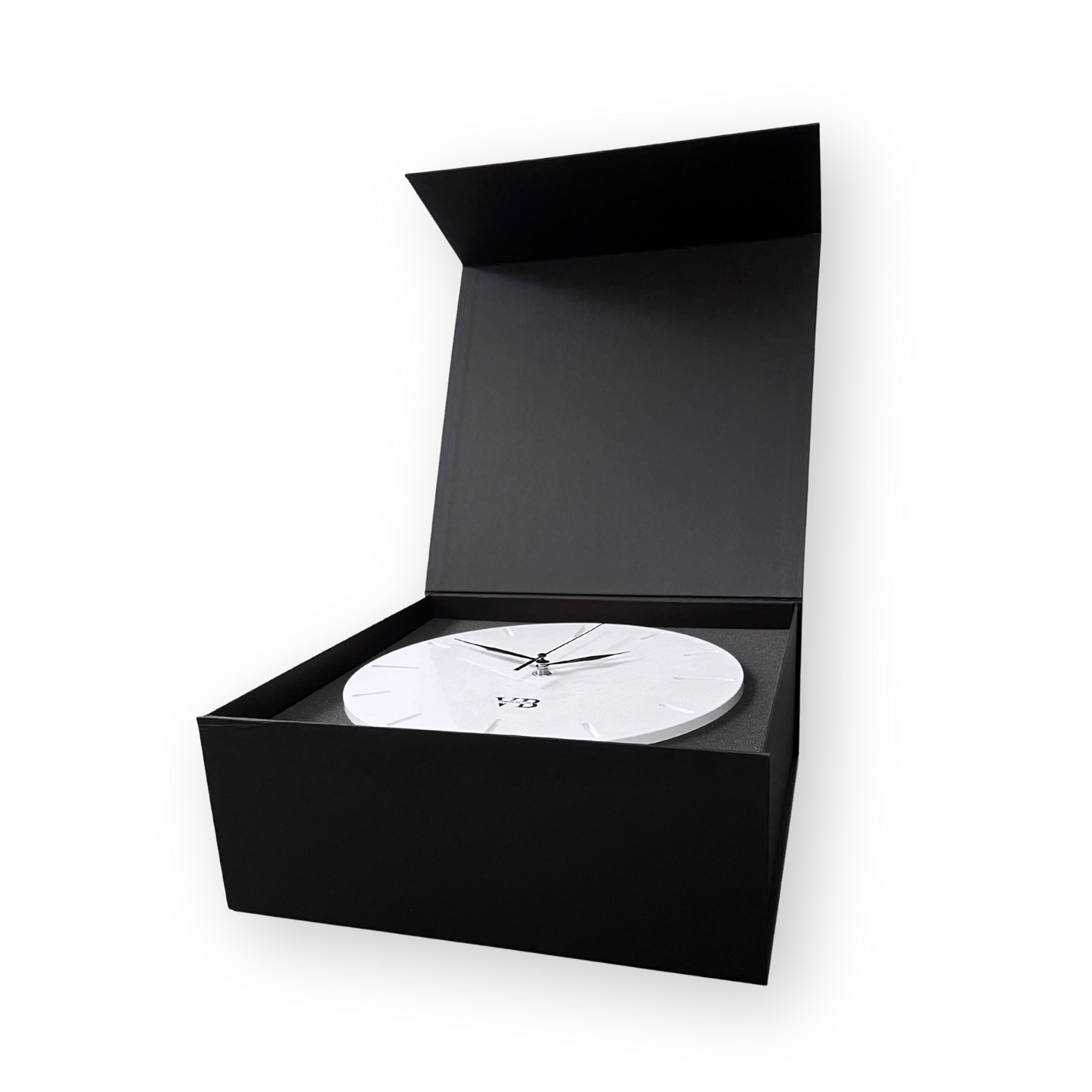 Beton-Wanduhr handgefertigt Rustikal mit Magnetbox