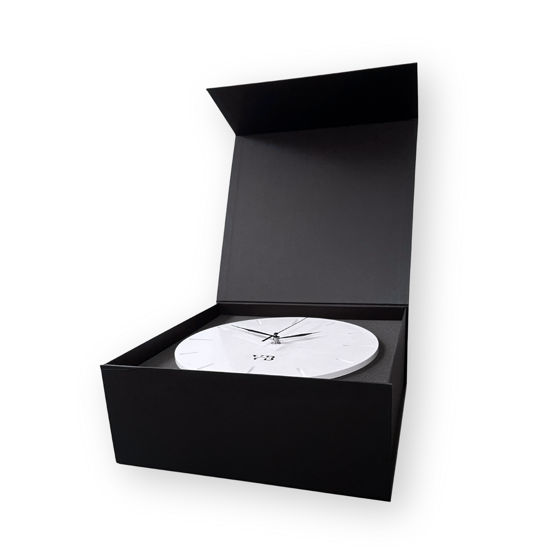 Beton-Wanduhr handgefertigt Rustikal mit Magnetbox