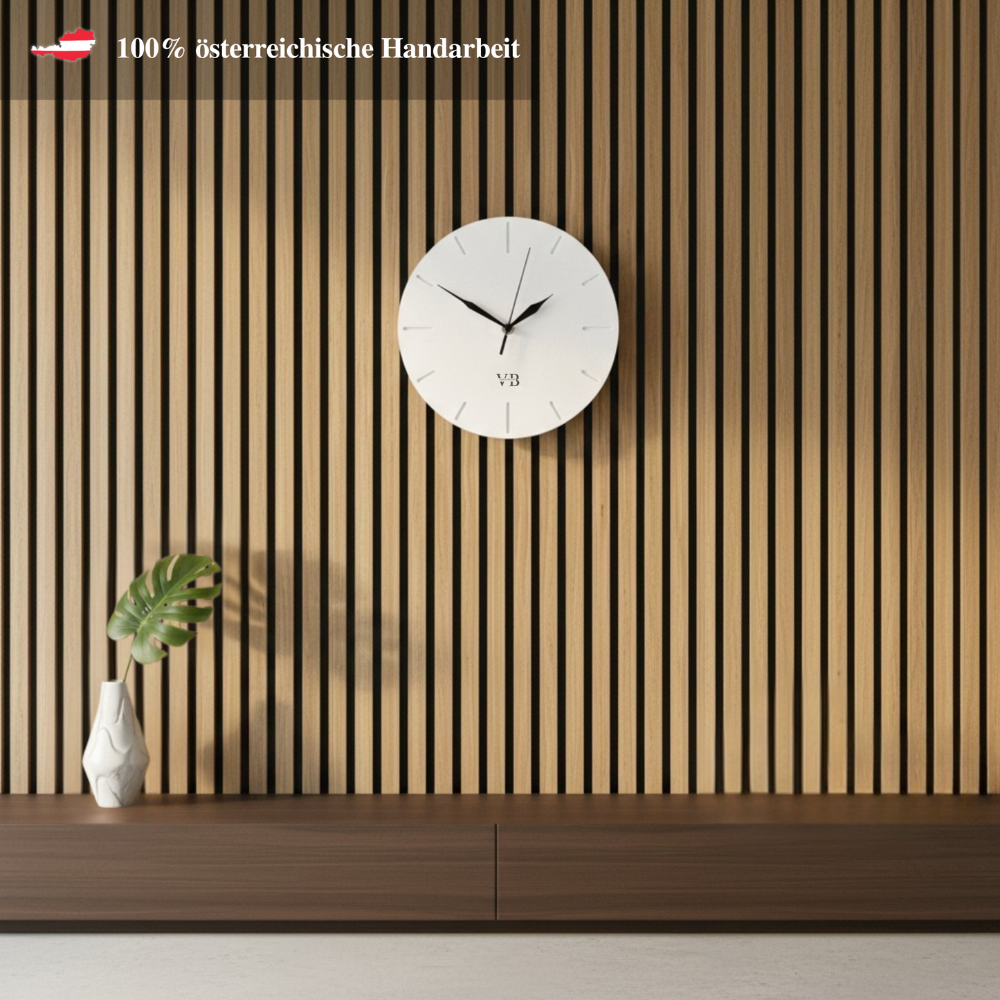 Beton-Wanduhr Minimalistisch