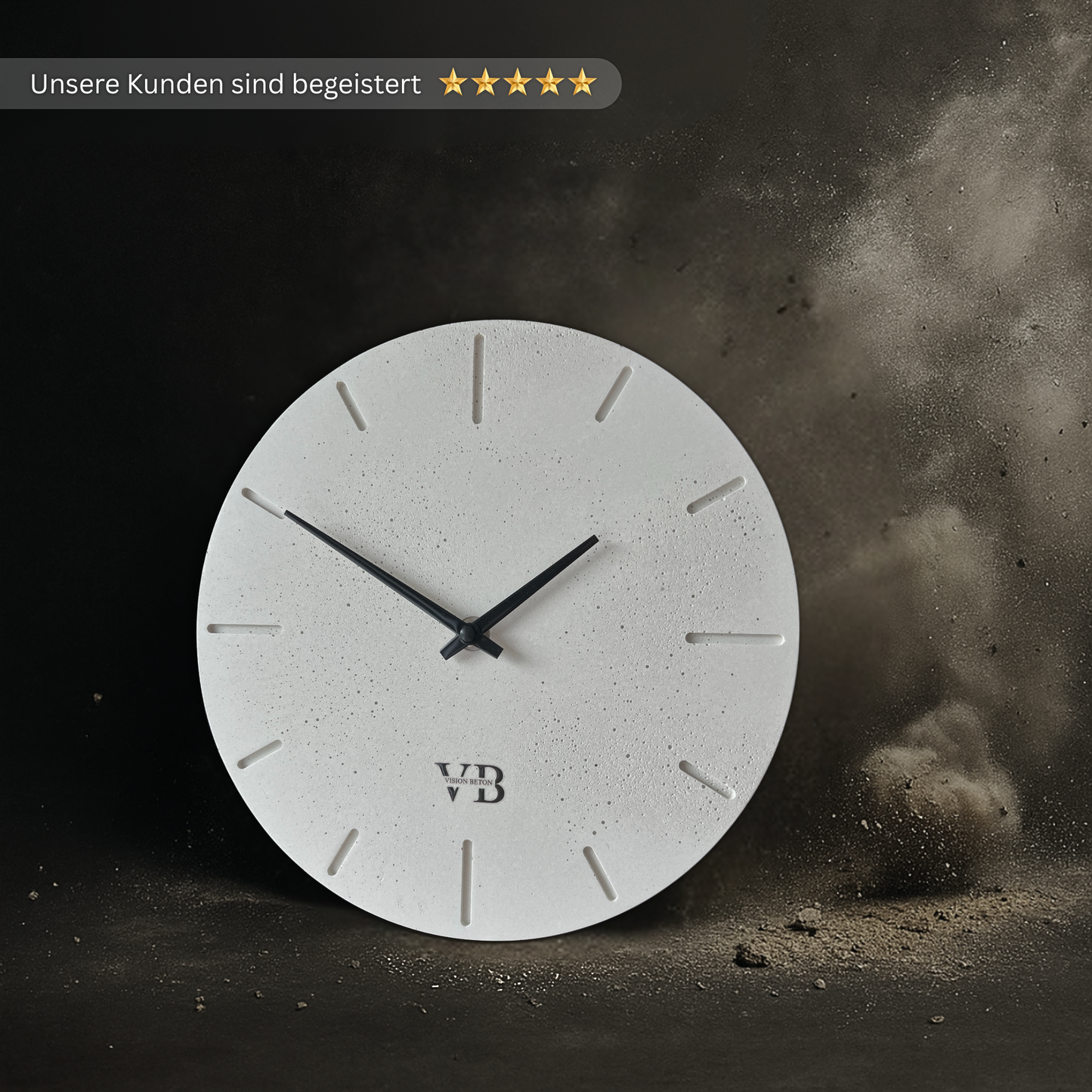 Beton-Wanduhr Rustikal