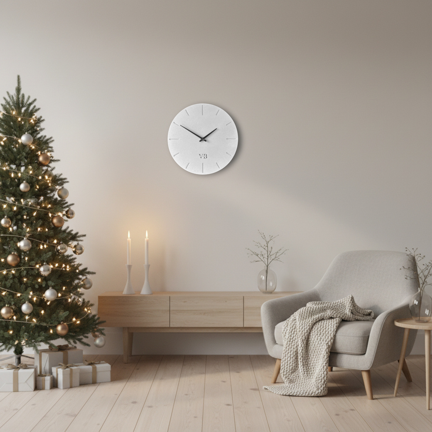 Beton-Wanduhr Rustikal